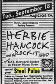 Herbie Hancock & Rock It Band / D St Bernard Fowler / Today, Musa Suso / Steel Pulse on Sep 18, 1984 [066-small]