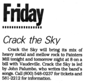Crack The Sky / Vaudeville / Gimme The Gun on Dec 29, 1990 [212-small]