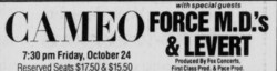    Cameo  / Force M.D.'s / Levert on Oct 24, 1986 [238-small]