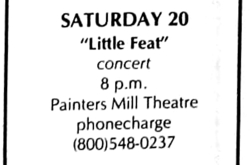 Little Feat / Joe Ely on Oct 20, 1990 [242-small]