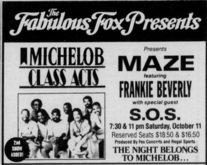 Maze featuring Frankie Beverly / S.O.S on Oct 11, 1986 [346-small]