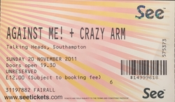 Against Me! / Crazy Arm on Nov 20, 2011 [627-small]