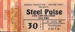 Steel Pulse w/Cry Tuff Reggae Sound System  on Apr 30, 1981 [603-small]