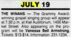 The Winans / Vanessa Bell Armstrong on Jul 19, 1986 [256-small]