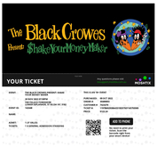 Ticket, The Black Crowes / You Am I / Full Flower Moon Band on Nov 20, 2022 [516-small]