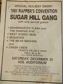 Sugar Hill Gang / Grandmaster Flash & The Furious Five / West Street Mob / Sequence / The Mean Machine / Crash Crew on Dec 26, 1981 [520-small]