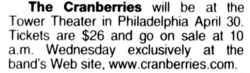 The Cranberries on Apr 30, 1999 [962-small]