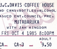 Mutabaruka with Jah Kingdom on Oct 4, 1984 [470-small]