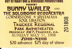 Bunny Wailer and the Solomonic Orchestra / Cornerstone / Mystafaya / Soul Libation on May 31, 1998 [692-small]
