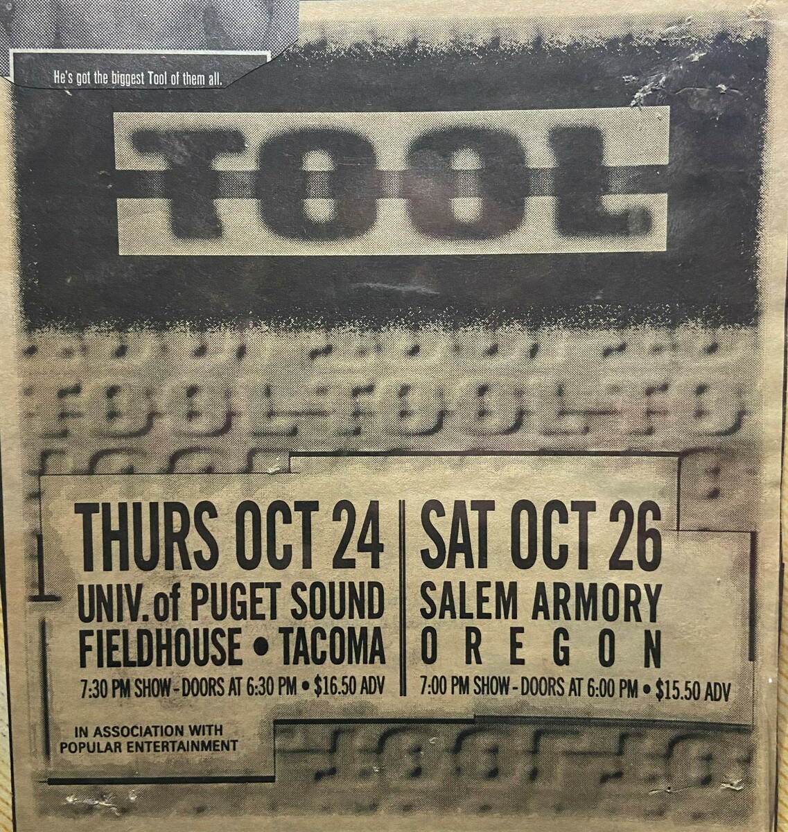 Concert History of Memorial Fieldhouse, University of Puget Sound ...