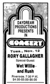 Rory Gallagher / Wet Willie / Rush on Nov 12, 1974 [115-small]