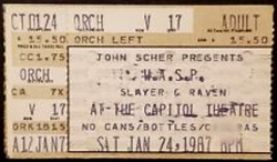 W.A.S.P. / Slayer / Raven on Jan 24, 1987 [274-small]