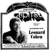 Leonard Cohen on Feb 1, 1975 [367-small]
