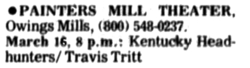 Kentucky Headhunters / Travis Tritt on Mar 16, 1991 [471-small]