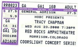tags: Tracy Chapman, Morrison, Colorado, United States, Ticket, Red Rocks Amphitheatre - Tracy Chapman on Aug 23, 2000 [547-small]
