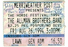 tags: Blues Traveler, Allman Brothers Band, Wide spread panic, Big Head Todd & The Monsters, Rusted Root, Columbia, Maryland, United States, Ticket, Merriweather Post Pavilion - H.O.R.D.E. Festival on Aug 26, 1994 [548-small]