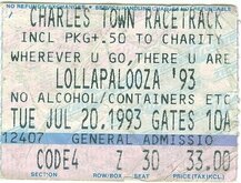tags: Dinosaur Jr., Tool, Fishbone, Alice In Chains, Primus, Babes in Toyland, Arrested Development, Rage Against The Machine, Charles Town, West Virginia, United States, Ticket, Charles Town Racetrack - Lollapalooza '93 on Jul 20, 1993 [550-small]