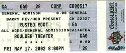 tags: Rusted Root, Boulder, Colorado, United States, Ticket, Boulder Theater - Rusted Root / Highway 9 on May 17, 2002 [552-small]