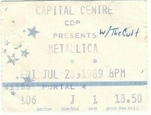 tags: Metallica, The Cult, Landover, Maryland, United States, Ticket, Capital Centre - Metallica / The Cult on Jul 28, 1989 [553-small]