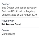 Blue Öyster Cult / Pat Travers Band / Shakin' Street on Aug 25, 1979 [339-small]