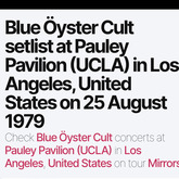 Blue Öyster Cult / Pat Travers Band / Shakin' Street on Aug 25, 1979 [341-small]