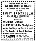 Chubby Checker / Joey Dee & The Starliters / Gary U.S. Bonds / The Dovells / Dee Dee Sharp on Apr 28, 1962 [587-small]