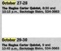 Regina Carter / Regina Carter Quintet on Oct 27, 1999 [589-small]