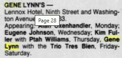 Gene's Lynn's @ the Lennox Hotel on Jan 1, 1988 [657-small]