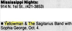 yellowman / The Sagittarius Band w/Sophia George on Oct 4, 1990 [900-small]
