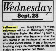Yellowman / Sagittarius Band / Planet Urth on Sep 30, 1983 [916-small]