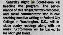 Gil Scott-Herron w/his Midnight Band on Oct 7, 1977 [326-small]