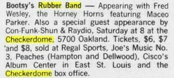 Bootsy's Rubber Band  / The Horney Horns w/Maceo / Fred Wesley / Con-Fun-Shun / Raydio on Apr 15, 1978 [345-small]