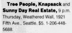 The Tree People / Knapsack / Sunny Day Real Estate on Sep 2, 1993 [864-small]