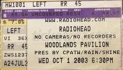 Radiohead / Supergrass on Oct 1, 2003 [251-small]