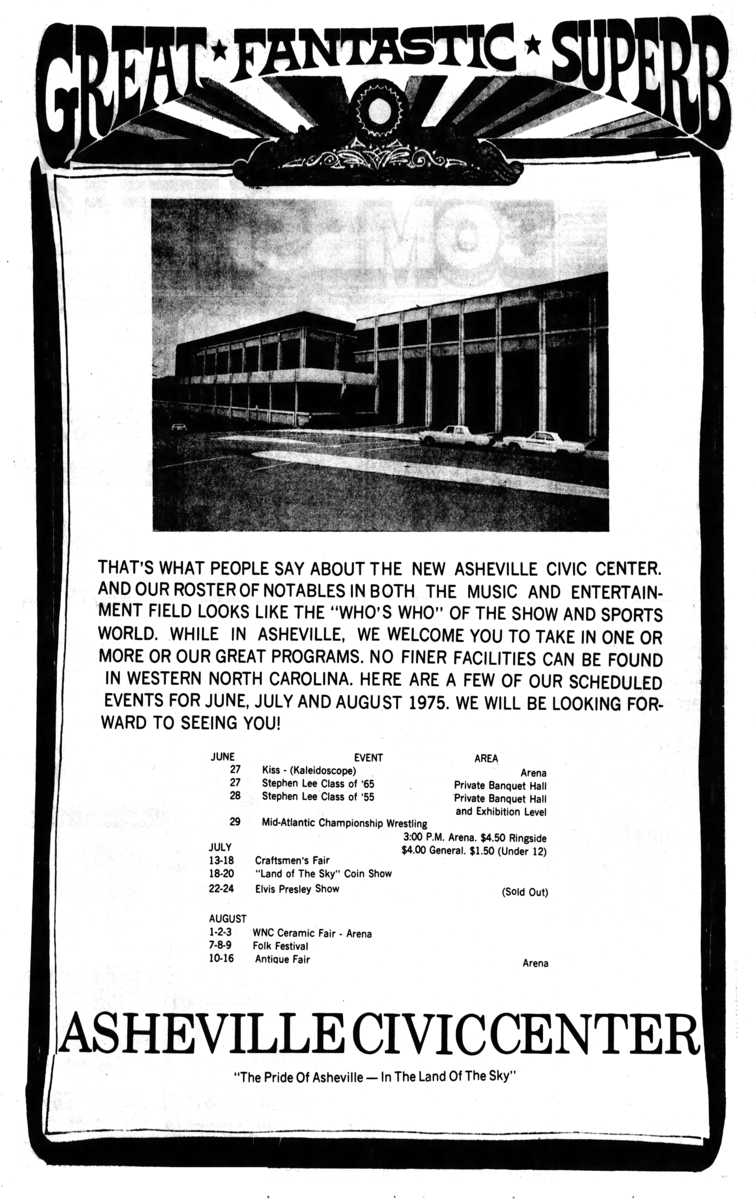 Concert History of Asheville Civic Center Asheville, North Carolina