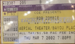 Rob Zombie / The Damned / Sinisstar on Mar 7, 2002 [356-small]