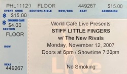 tags: Stiff Little Fingers, Ticket, World Cafe Live - Downstairs - Stiff Little Fingers on Nov 12, 2007 [434-small]