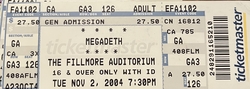 Megadeth / Exodus on Nov 2, 2004 [336-small]