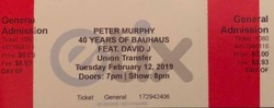 tags: Peter Murphy Plays Bauhaus, David J, Philadelphia, Pennsylvania, United States, Ticket, Union Transfer - Peter Murphy Plays Bauhaus / David J on Feb 12, 2019 [378-small]