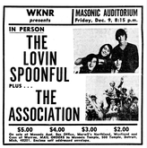 The Lovin' Spoonful / the association on Dec 9, 1966 [440-small]