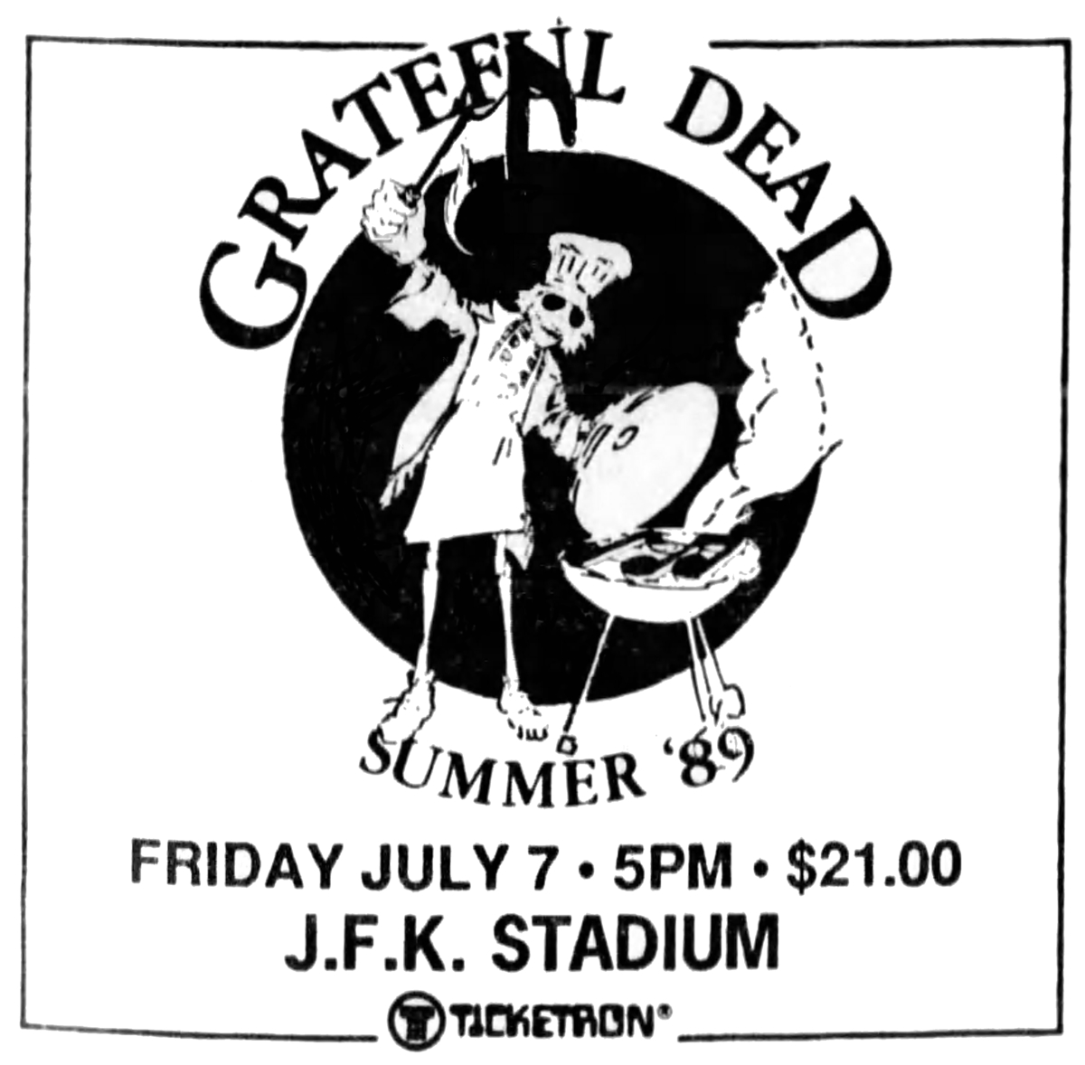 Jul 07, 1989 Grateful Dead / Bruce Hornsby and the Range at John F