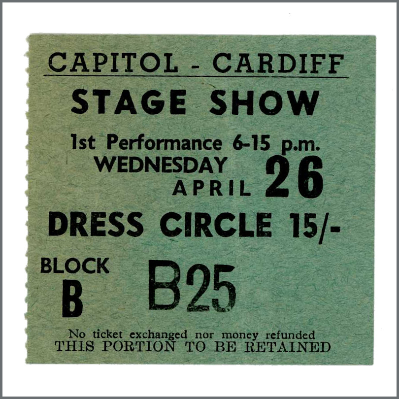 Apr 26, 1967 The Walker Brothers / Englebert humperdink / Cat Stevens / Jimi Hendrix at Capitol
