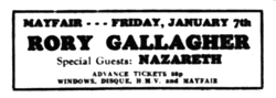 Rory Gallagher / Nazareth on Jan 7, 1972 [421-small]