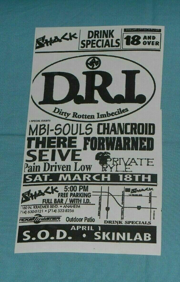 激レア D.R.I. Dirty Rotten Imbeciles 90年代 - www.top4all.pl