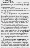 review from Sonoma West Tribune of outdoor show mentioning all three bands, tags: Bedlam Rovers, Sam Andrew Quartet, Primus, Cotati, California, United States, Article, La Plaza Park - Primus / Bedlam Rovers / Sam Andrew Quartet on Oct 15, 1988 [213-small]