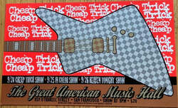 Chuck Sperry Poster , tags: Cheap Trick, San Francisco, California, United States, Gig Poster, Great American Music Hall - Cheap Trick / M.I.R.V. on Sep 26, 1998 [327-small]