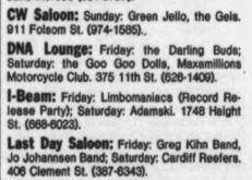 tags: Green Jello, The Gels, San Francisco, California, United States, Article, Covered Wagon Saloon - Green Jello / The Gels on Dec 1, 1990 [331-small]