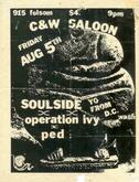 tags: Soulside, Operation Ivy, P.E.D., San Francisco, California, United States, Gig Poster, Covered Wagon - Soulside / Operation Ivy / P.E.D. on Aug 5, 1988 [351-small]