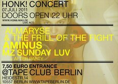 tags: Gig Poster - Almaryse & The Frill of the Fight / aMinus / MZ Sunday Luv on Jul 7, 2011 [498-small]