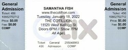tags: Samantha Fish, Wichita, Kansas, United States, Ticket, The Cotillion - Samantha Fish on Jan 18, 2022 [050-small]